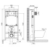 Комплект 2 в 1 Система инсталляции для унитазов BelBagno BB002-80 с кнопкой смыва BB014-SR-BIANCO