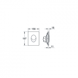 Клавиша смыва Grohe Grohedal Skate Air 38505000