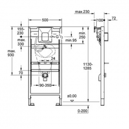 Инсталляция для писсуаров Grohe Rapid SL 38803001