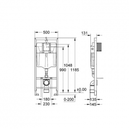 Инсталляция для подвесного унитаза Grohe RAPID SL 38775001 для унитаза
