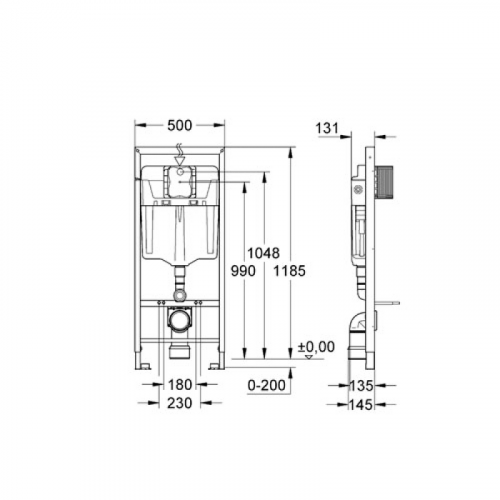 Инсталляция для подвесного унитаза Grohe RAPID SL 38775001 для унитаза