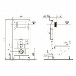 Инсталляция Tece TECEspring  K955101 с панелью смыва