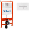 Комплект 2 в 1 Система инсталляции для унитазов BelBagno BB026 с кнопкой смыва BB042BL