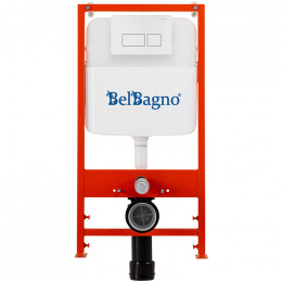 Комплект 2 в 1 Система инсталляции для унитазов BelBagno BB026 с кнопкой смыва BB042BL