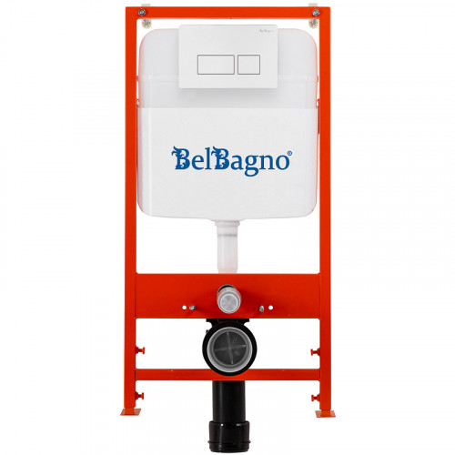 Комплект 2 в 1 Система инсталляции для унитазов BelBagno BB026 с кнопкой смыва BB042BL