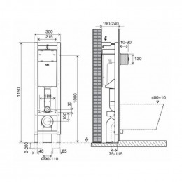 Инсталляция для унитаза Oli Quadra 722019 fast-fit, механическая
