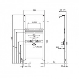 Инсталляция для раковины OLI Washbasin 881857 50x115