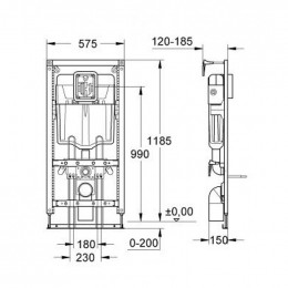 Инсталляция для унитаза Grohe Dal Rapid S 38329000