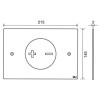 Клавиша смыва OLI PLC INO-X03 661002 хром