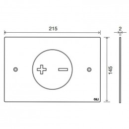 Клавиша смыва OLI PLC INO-X03 661002 хром