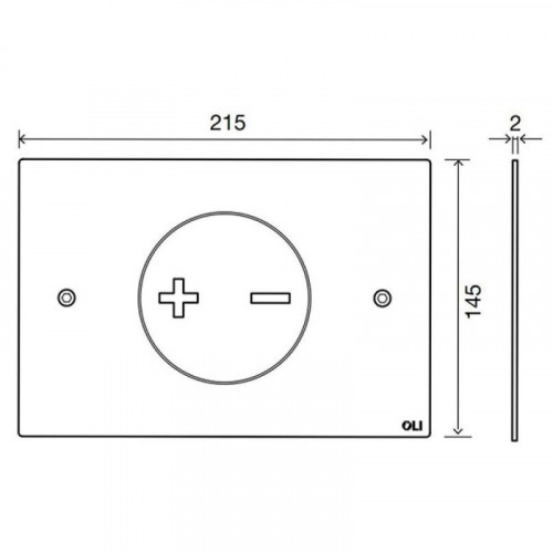 Клавиша смыва OLI PLC INO-X03 661002 хром