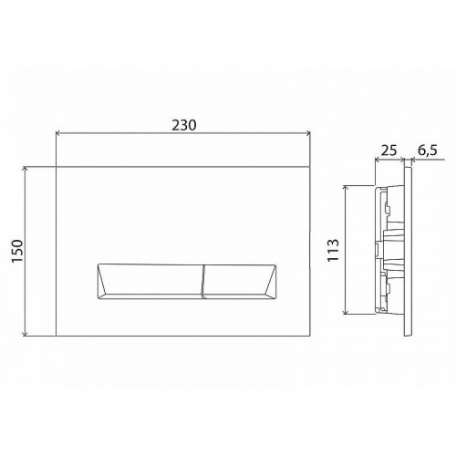 Клавиша смыва BelBagno Marmi BB011-MR-CHROME.M хром матовый