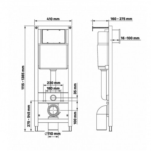 Инсталляция для унитаза Berges Atom 040345