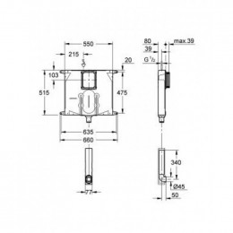 Смывной бачок для унитаза 80 мм Grohe 38863000
