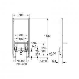 Инсталляция для подвесных биде Grohe Rapid SL 38553001