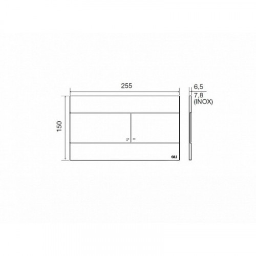 Инсталляция OLI 80 ECO, мех.+панель слива Slim хр. гл., OLI 886914SIOO