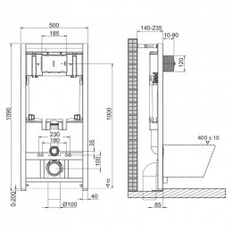 Инсталляция для унитазов BelBagno BB002-80