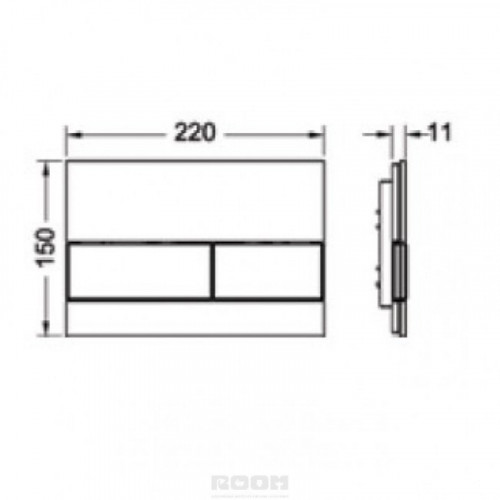 Панель смыва TECE Square 9240809 черный