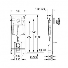 Инсталляция для подвесного унитаза Grohe Rapid SL 38721001