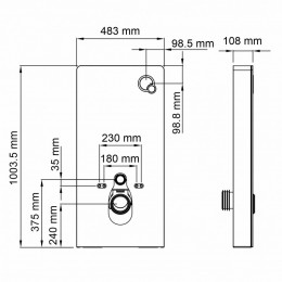 Пристенный модуль для унитазов WasserKRAFT Naab 86TLT.040.PE.WH