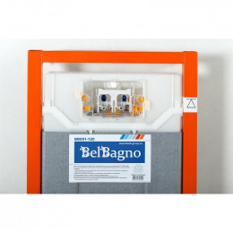 Комплект 2 в 1 Система инсталляции для унитазов BelBagno BB001-120 с кнопкой смыва BB007-PR-NERO.M