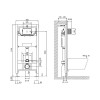 Комплект 2 в 1 Система инсталляции для унитазов BelBagno BB001-120 с кнопкой смыва BB007-PR-NERO.M