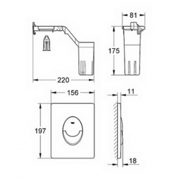 Клавиша смыва  Grohe Skate Cosmopolitan Set Fresh 38805000