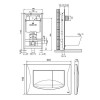 Инсталляция для унитаза Oli OLI74 09262 OLM + панель слива River Dual пластик хром глянцевый