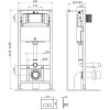 Инсталляция для подвесного унитаза Am.Pm Pro S I012704.7051 с клавишей смыва хром