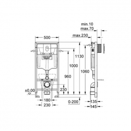 Инсталляция для подвесных унитазов Grohe Rapid SL 38929000