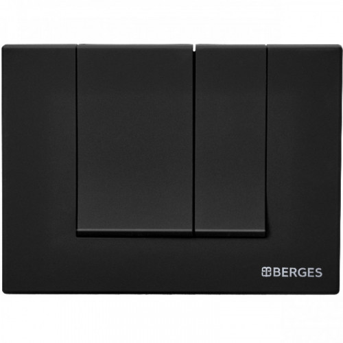Клавиша смыва Berges Novum S5 040045 Soft Touch черный матовый