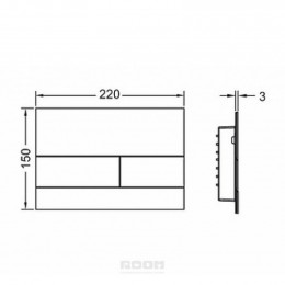 Кнопка смыва TECE Square II 9240832 белый