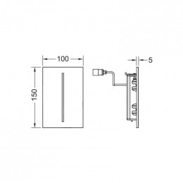 Панель смыва Tece TECEfilo-Velvet Urinal 9242022 антрацит