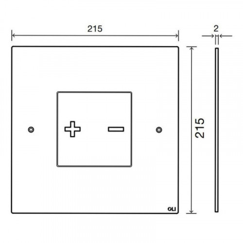 Клавиша смыва OLI PLC INO-X03 660003 хром