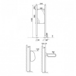 Монтажный элемент для поручней OLI Easy Structure 031526