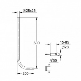 Сливная труба Grohe 37107000