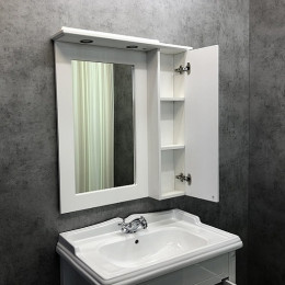 Comforty Зеркальный шкаф Палермо 80 R белый