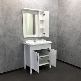 Comforty Зеркальный шкаф Палермо 80 R белый