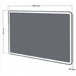 Бриклаер Зеркало Эстель-1 100 LED, сенсор на корпусе