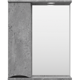 Misty Зеркальный шкаф Атлантик 60 L серый камень