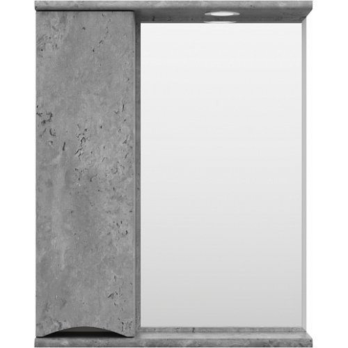 Misty Зеркальный шкаф Атлантик 60 L серый камень