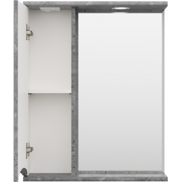 Misty Зеркальный шкаф Атлантик 60 L серый камень
