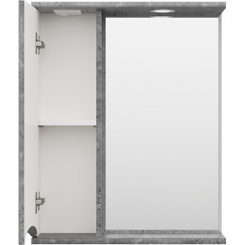 Misty Зеркальный шкаф Атлантик 60 L серый камень