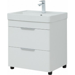 Aquanet Тумба с раковиной Ирис New 60 белая глянцевая