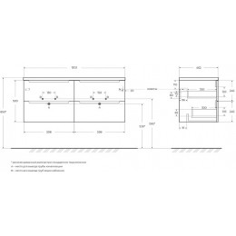 BelBagno Мебель для ванной Etna 120 с 4 ящиками Rovere Moro