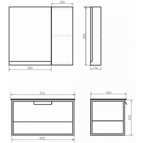 Comforty Тумба с раковиной Бонн 90 (Quadro) подвесная дуб темный