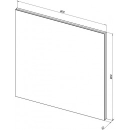 Aquanet Зеркало Гласс 80x80