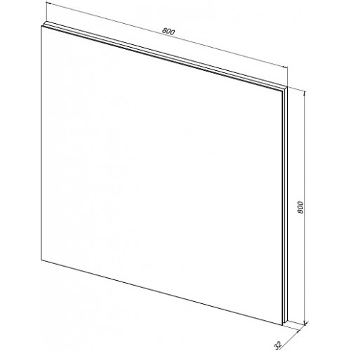 Aquanet Зеркало Гласс 80x80
