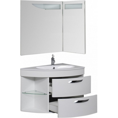 De Aqua Мебель для ванной Трио Люкс 90 R, зеркало Трио Люкс