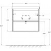 BelBagno Тумба с раковиной Kraft 39 60 подвесная Cemento Grigio с раковиной BB-8099-3-60